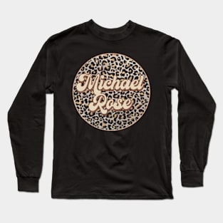 Classic Music Rose Personalized Name Circle Birthday Long Sleeve T-Shirt